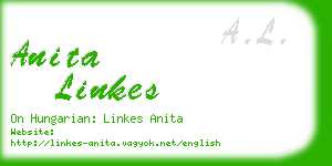 anita linkes business card